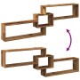 Mueble pared madera ingeniería madera envejecida 158x18x53 cm en Estanterías | Comprar online en Foru.es
