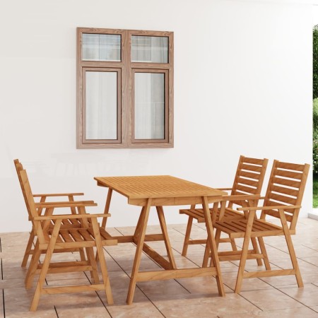 Juego de comedor para jardín 5 piezas madera maciza de acacia de vidaXL, Conjuntos de jardín - Ref: Foro24-3057844, Precio: 4...