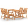Juego de comedor para jardín 5 piezas madera maciza de acacia de vidaXL, Conjuntos de jardín - Ref: Foro24-3057844, Precio: 4...