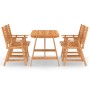 Juego de comedor para jardín 5 piezas madera maciza de acacia de vidaXL, Conjuntos de jardín - Ref: Foro24-3057844, Precio: 4...