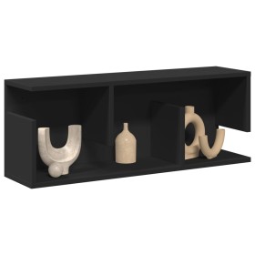Armario de pared madera de ingeniería negro 80x20x30 cm en Estanterías | Comprar online en Foru.es