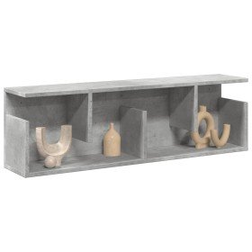 Armario de pared madera ingeniería gris hormigón 100x20x30 cm en Estanterías | Comprar online en Foru.es