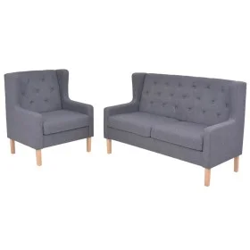 2-teilige Sofagarnitur aus grauem Stoff von vidaXL, Sofas - Ref: Foro24-274932, Preis: 501,65 €, Rabatt: %