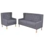 2-teilige Sofagarnitur aus grauem Stoff von vidaXL, Sofas - Ref: Foro24-274932, Preis: 501,65 €, Rabatt: %
