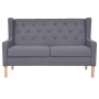 Conjunto de sofás 2 piezas tela gris de vidaXL, Sofás - Ref: Foro24-274932, Precio: 509,52 €, Descuento: %