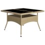 Muebles de jardín 9 piezas ratán sintético y vidrio beige de vidaXL, Conjuntos de jardín - Ref: Foro24-3058340, Precio: 661,6...