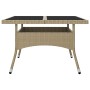 Muebles de jardín 9 piezas ratán sintético y vidrio beige de vidaXL, Conjuntos de jardín - Ref: Foro24-3058340, Precio: 661,6...