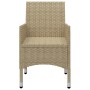 Muebles de jardín 9 piezas ratán sintético y vidrio beige de vidaXL, Conjuntos de jardín - Ref: Foro24-3058340, Precio: 661,6...