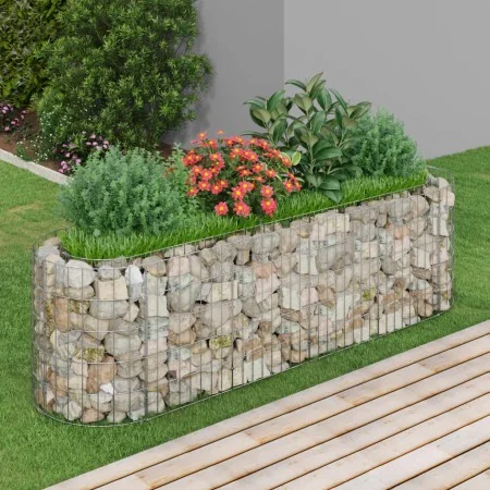 Arriate de gaviones de hierro galvanizado 190x50x50 cm de vidaXL, Maceteros y jardineras - Ref: Foro24-152025, Precio: 73,85 ...