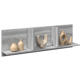 Mueble de pared madera ingeniería gris Sonoma 100x16,5x30 cm en Estanterías | Comprar online en Foru.es