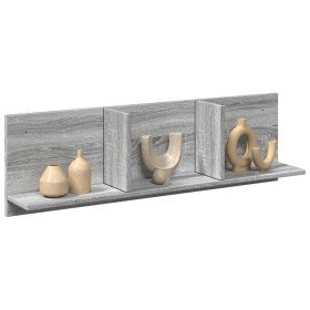 Mueble de pared madera ingeniería gris Sonoma 100x16,5x30 cm en Estanterías | Comprar online en Foru.es