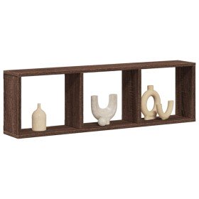 Armario de pared madera ingeniería marrón roble 100x16x30 cm en Estanterías | Comprar online en Foru.es