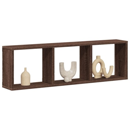 Armario de pared madera ingeniería marrón roble 100x16x30 cm en Estanterías | Comprar online en Foru.es