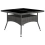 Set de comedor de jardín 9 piezas ratán PE y vidrio gris de vidaXL, Conjuntos de jardín - Ref: Foro24-3058339, Precio: 558,37...