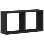 Armario de pared madera de ingeniería negro 60x16x30 cm en Estanterías | Comprar online en Foru.es