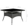 Set de comedor de jardín 9 piezas ratán PE y vidrio gris de vidaXL, Conjuntos de jardín - Ref: Foro24-3058339, Precio: 558,37...