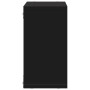 Armario de pared madera de ingeniería negro 60x16x30 cm en Estanterías | Comprar online en Foru.es