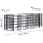 Arriate de gaviones de hierro galvanizado 190x50x50 cm de vidaXL, Maceteros y jardineras - Ref: Foro24-152025, Precio: 73,85 ...