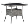 Muebles de jardín 5 piezas ratán sintético gris y acacia de vidaXL, Conjuntos de jardín - Ref: Foro24-3058325, Precio: 379,31...