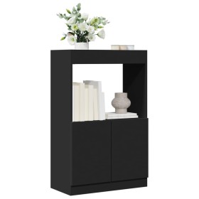 Aparador alto madera ingeniería negro 63x33x100 cm en Librerías y estanterías | Comprar online en Foru.es