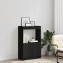 Aparador alto madera ingeniería negro 63x33x100 cm en Librerías y estanterías | Comprar online en Foru.es