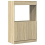 Aparador alto madera ingeniería roble Sonoma 63x33x100 cm en Librerías y estanterías | Comprar online en Foru.es