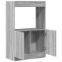 Aparador de madera de ingeniería gris Sonoma 63x33x100 cm en Librerías y estanterías | Comprar online en Foru.es