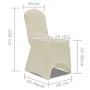Funda elástica para sillas, 50 piezas, Crema de vidaXL, Fundas - Ref: Foro24-130340, Precio: 146,56 €, Descuento: %