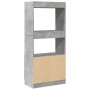 Aparador de madera de ingeniería gris hormigón 63x33x140 cm en Librerías y estanterías | Comprar online en Foru.es