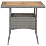 Muebles de jardín 3 piezas ratán sintético gris y acacia de vidaXL, Conjuntos de jardín - Ref: Foro24-3058313, Precio: 240,02...