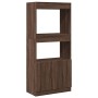 Aparador de madera de ingeniería marrón roble 63x33x140 cm en Librerías y estanterías | Comprar online en Foru.es