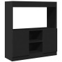Aparador de madera de ingeniería negro 92x33x100 cm en Librerías y estanterías | Comprar online en Foru.es