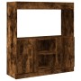 Aparador de madera de ingeniería roble ahumado 92x33x100 cm en Librerías y estanterías | Comprar online en Foru.es