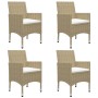 Muebles de jardín 5 piezas ratán sintético y vidrio beige de vidaXL, Conjuntos de jardín - Ref: Foro24-3058320, Precio: 367,8...