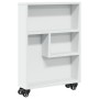 Carrito de almacenaje estrecho madera blanco 48x13x68 cm en Librerías y estanterías | Comprar online en Foru.es