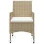 Muebles de jardín 5 piezas ratán sintético y vidrio beige de vidaXL, Conjuntos de jardín - Ref: Foro24-3058320, Precio: 367,8...