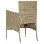 Muebles de jardín 5 piezas ratán sintético y vidrio beige de vidaXL, Conjuntos de jardín - Ref: Foro24-3058320, Precio: 367,8...