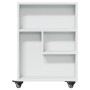 Carrito de almacenaje estrecho madera blanco 48x13x68 cm en Librerías y estanterías | Comprar online en Foru.es