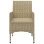 Muebles de jardín 5 piezas ratán sintético y vidrio beige de vidaXL, Conjuntos de jardín - Ref: Foro24-3058320, Precio: 367,8...