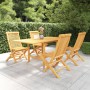 Conjunto de comedor de jardín 5 piezas madera maciza de teca de vidaXL, Conjuntos de jardín - Ref: Foro24-3059593, Precio: 42...