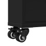 Carrito de almacenaje estrecho madera negro 48x13x68 cm en Librerías y estanterías | Comprar online en Foru.es