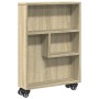 Carrito de almacenaje estrecho roble Sonoma 48x13x68 cm madera de ingeniería en Librerías y estanterías | Comprar online en Foru