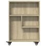 Carrito de almacenaje estrecho roble Sonoma 48x13x68 cm madera de ingeniería en Librerías y estanterías | Comprar online en Foru