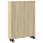 Carrito de almacenaje estrecho roble Sonoma 48x13x68 cm madera de ingeniería en Librerías y estanterías | Comprar online en Foru