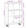 Carrito de almacenaje estrecho roble Sonoma 48x13x68 cm madera de ingeniería en Librerías y estanterías | Comprar online en Foru
