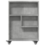 Carrito de almacenaje estrecho madera gris hormigón 48x13x68 cm en Librerías y estanterías | Comprar online en Foru.es