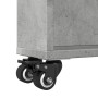 Carrito de almacenaje estrecho madera gris hormigón 48x13x68 cm en Librerías y estanterías | Comprar online en Foru.es