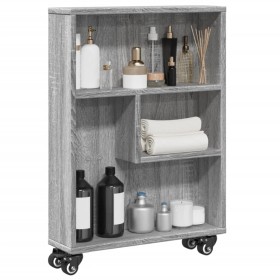 Carrito de almacenaje estrecho madera gris Sonoma 48x13x68 cm en Librerías y estanterías | Comprar online en Foru.es