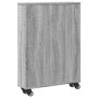 Carrito de almacenaje estrecho madera gris Sonoma 48x13x68 cm en Librerías y estanterías | Comprar online en Foru.es