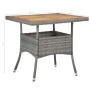 Muebles de jardín 5 piezas ratán sintético gris y acacia de vidaXL, Conjuntos de jardín - Ref: Foro24-3058327, Precio: 367,13...